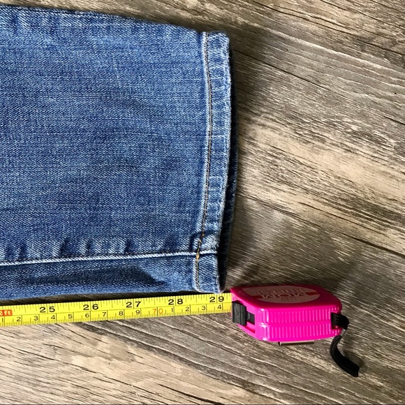 Eileen Fisher Classic Straight Leg Distressed Denim Jeans Size 6, runs large - Picture 10 of 14